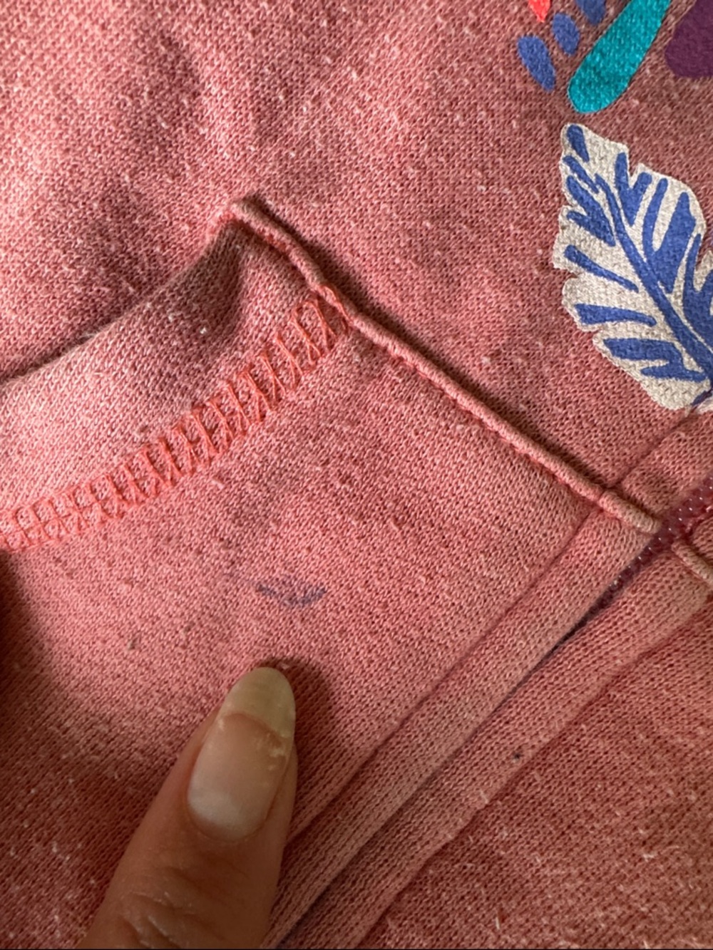 Roxy Girls Coral Pink Hooded Zip Sweatshirt with Floral Heart Graphics - Picture 5 of 6